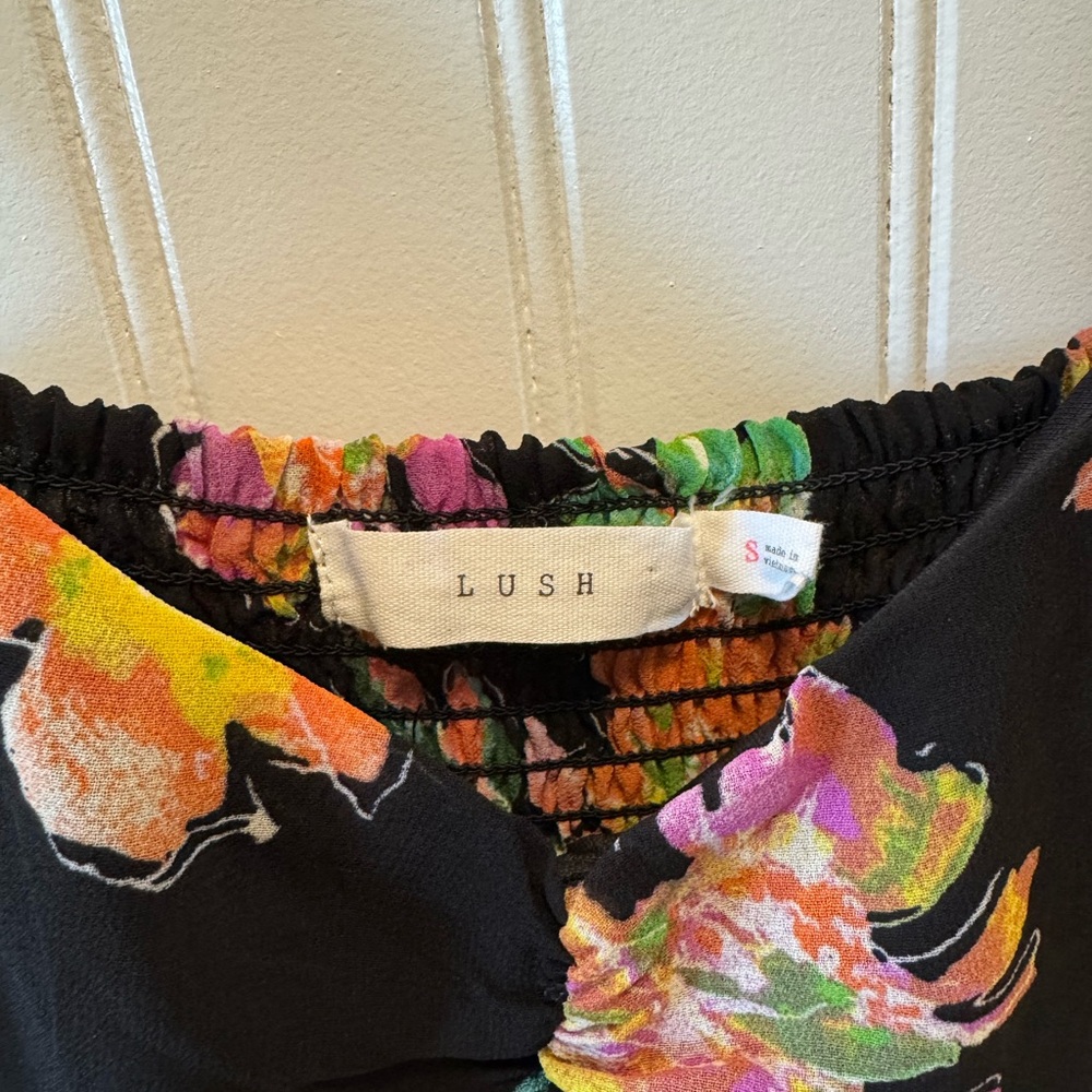Lush Black Floral Maxi Dress - Picture 4 of 5